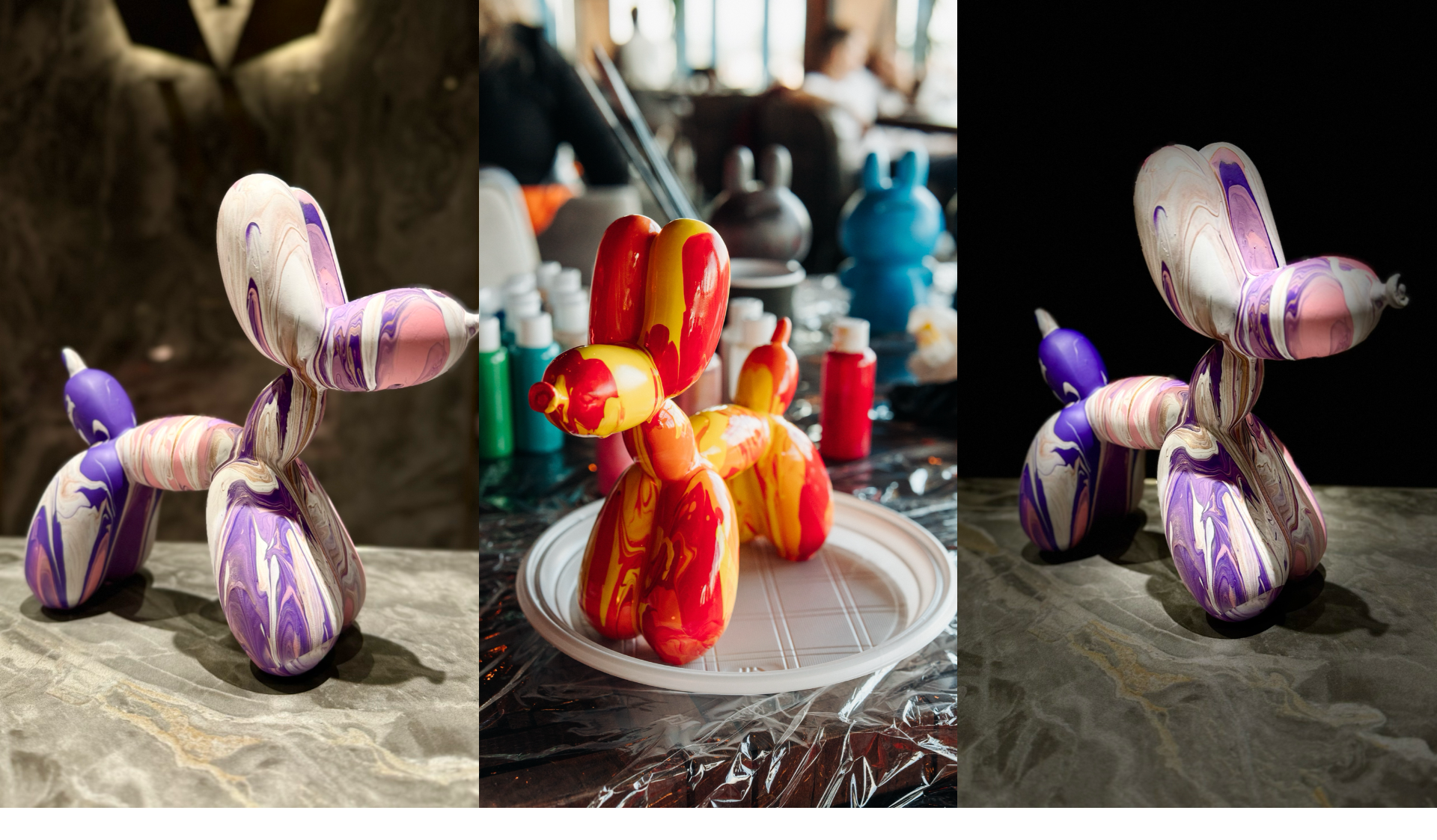Роспись собачки Ballon Dog в ресторане "Be Italian"